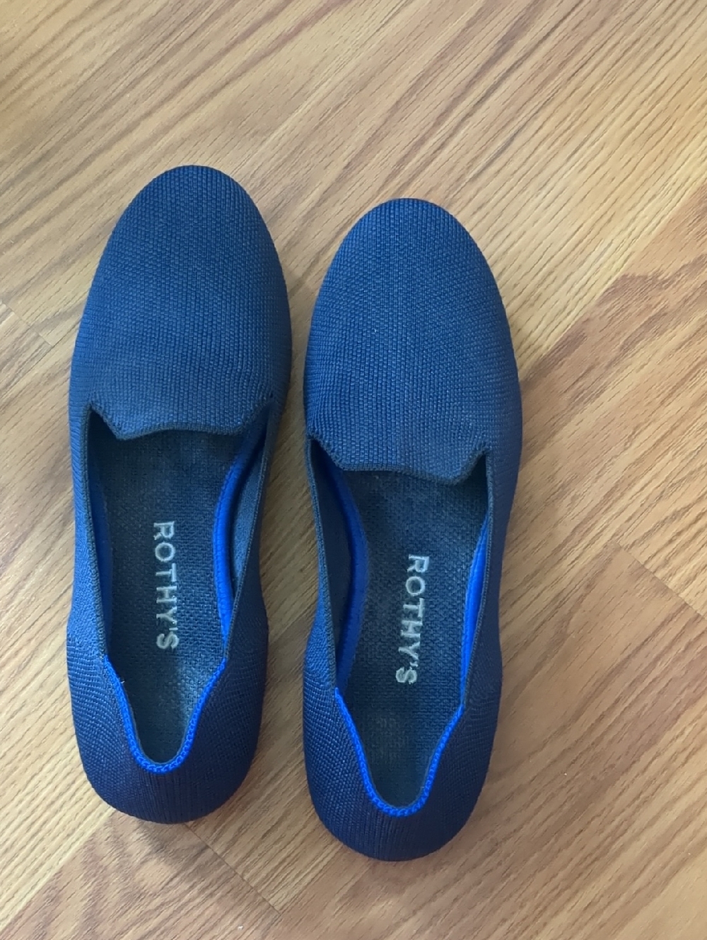 Rothy's The Loafer Navy Blue Knit Slip On Comfort Flats